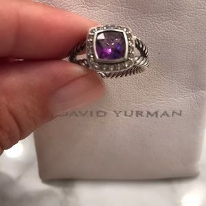 David Yurman Petite Albion Ring Amethyst Size 6